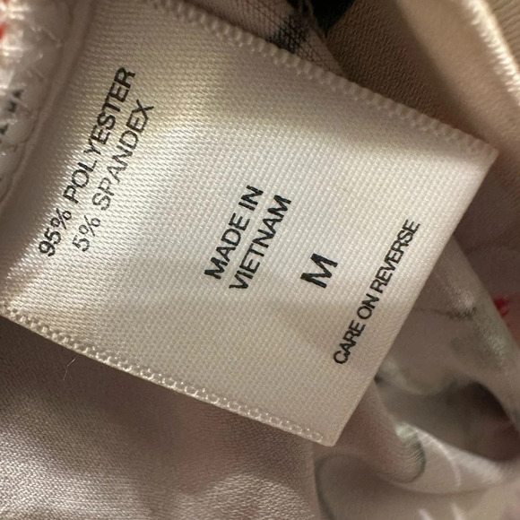 New York And Company Cream & Multicolor Floral Blouse Size Medium - Picture 5 of 7